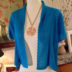 NWT Teal Open Cardigan Shrug